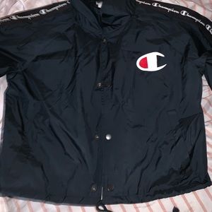 Champion windbreaker crop top